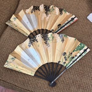 Vintage Japan Airlines hand fans